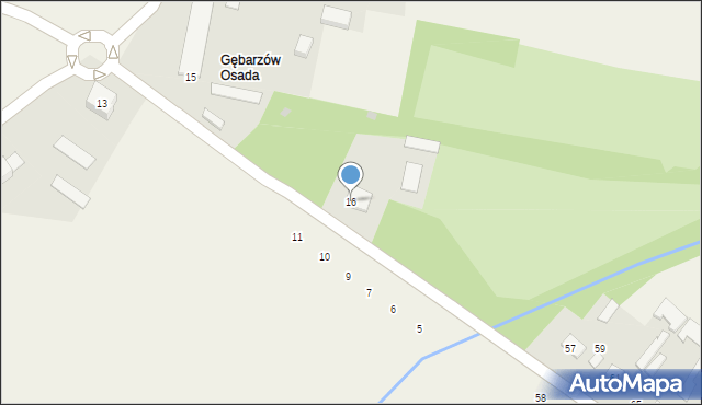 Gębarzów, Gębarzów, 16, mapa Gębarzów