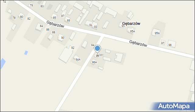 Gębarzów, Gębarzów, 96, mapa Gębarzów