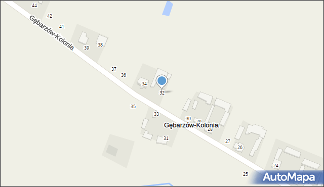 Gębarzów-Kolonia, Gębarzów-Kolonia, 32, mapa Gębarzów-Kolonia