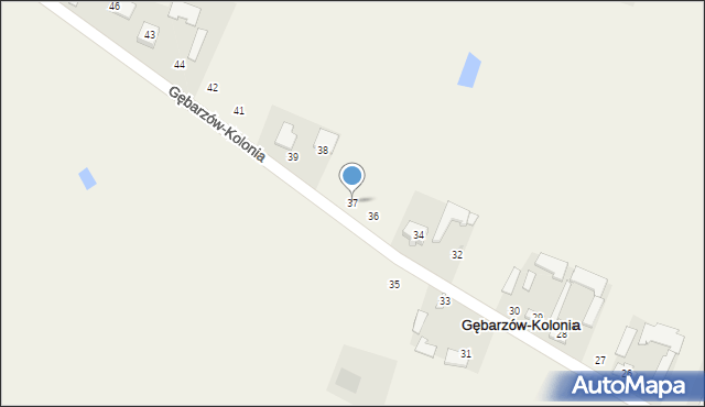 Gębarzów-Kolonia, Gębarzów-Kolonia, 37, mapa Gębarzów-Kolonia