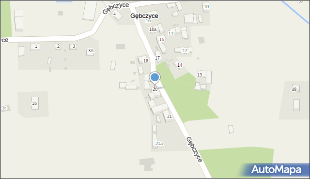 Gębczyce, Gębczyce, 20, mapa Gębczyce