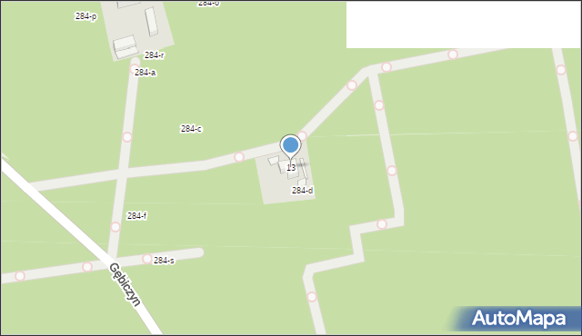 Gębiczyn, Gębiczyn, 13, mapa Gębiczyn