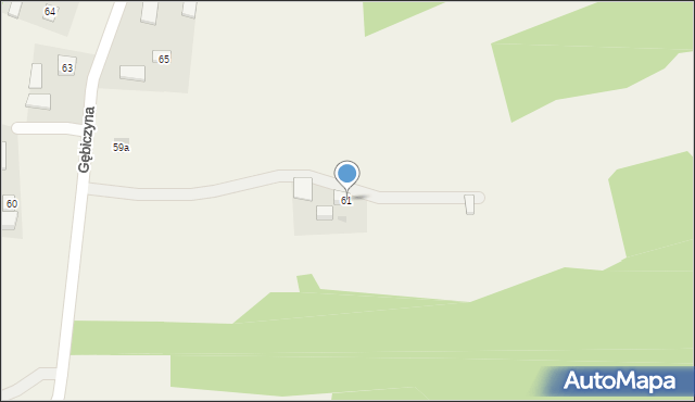 Gębiczyna, Gębiczyna, 61, mapa Gębiczyna