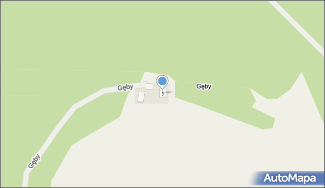 Gęby, Gęby, 3, mapa Gęby