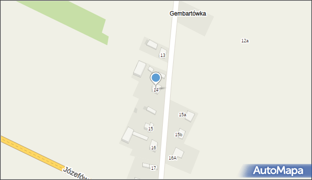 Gembartówka, Gembartówka, 14, mapa Gembartówka