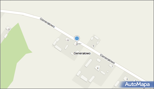 Generałowo, Generałowo, 10, mapa Generałowo