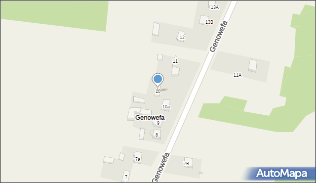 Genowefa, Genowefa, 10, mapa Genowefa