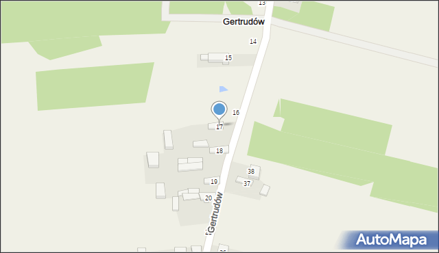 Gertrudów, Gertrudów, 17, mapa Gertrudów