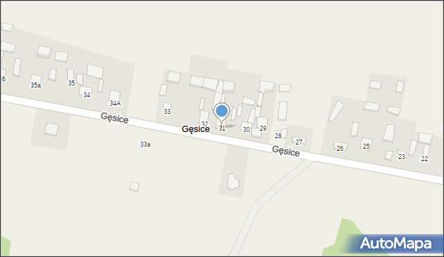 Gęsice, Gęsice, 31, mapa Gęsice