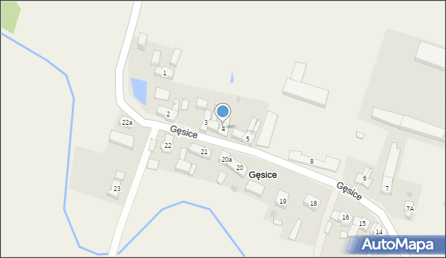 Gęsice, Gęsice, 4, mapa Gęsice