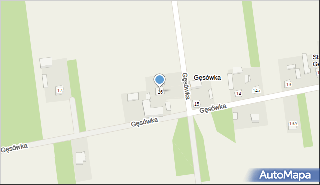 Gęsówka, Gęsówka, 16, mapa Gęsówka