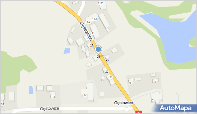 Gęstowice, Gęstowice, 28, mapa Gęstowice