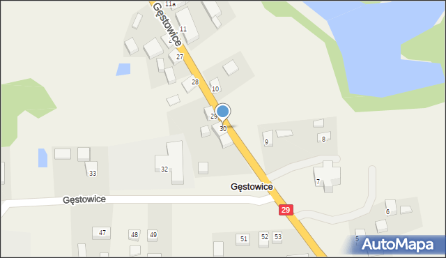 Gęstowice, Gęstowice, 30, mapa Gęstowice