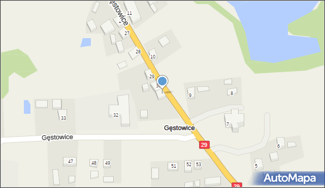 Gęstowice, Gęstowice, 31, mapa Gęstowice
