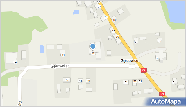 Gęstowice, Gęstowice, 32, mapa Gęstowice