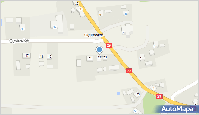 Gęstowice, Gęstowice, 52, mapa Gęstowice