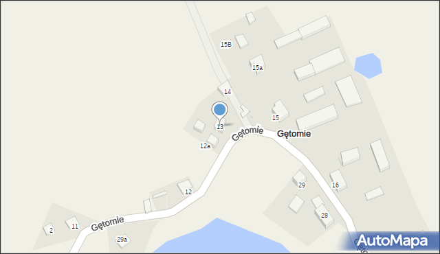 Gętomie, Gętomie, 13, mapa Gętomie