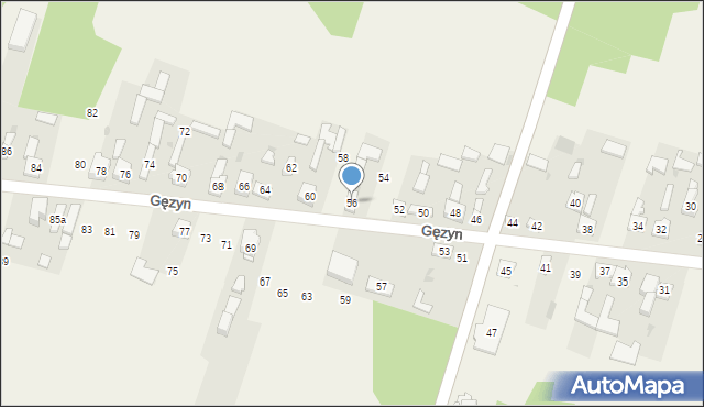 Gęzyn, Gęzyn, 56, mapa Gęzyn