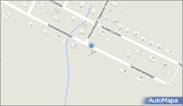 Gostynin, Gerwatowskiego Józefa, ks., 14, mapa Gostynin