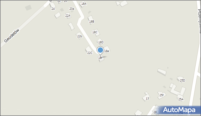 Grajewo, Geodetów, 18f, mapa Grajewo