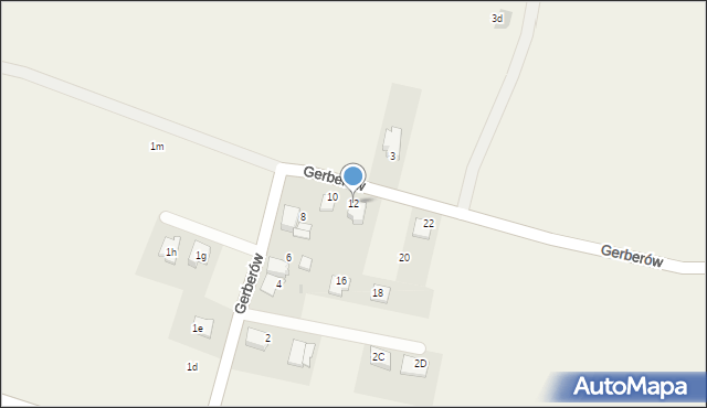 Łąka, Gerberów, 12, mapa Łąka