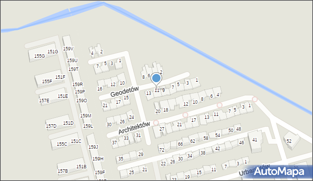 Marki, Geodetów, 11, mapa Marki