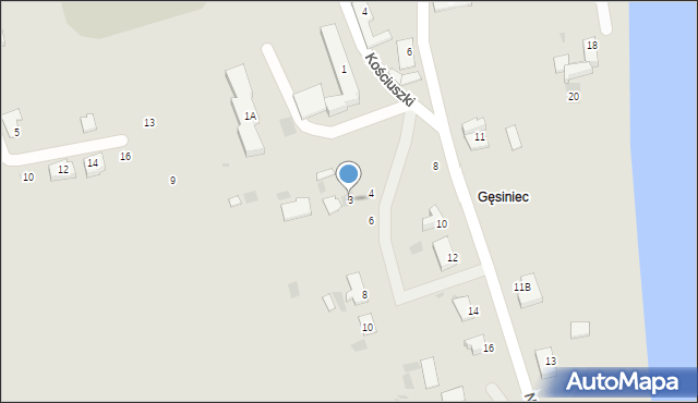 Nieszawa, Gęsiniec, 3, mapa Nieszawa