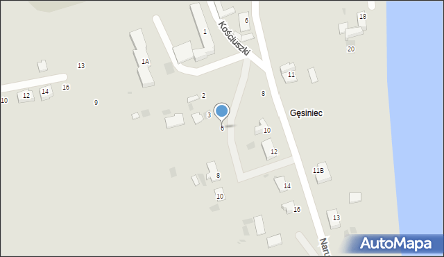 Nieszawa, Gęsiniec, 6, mapa Nieszawa