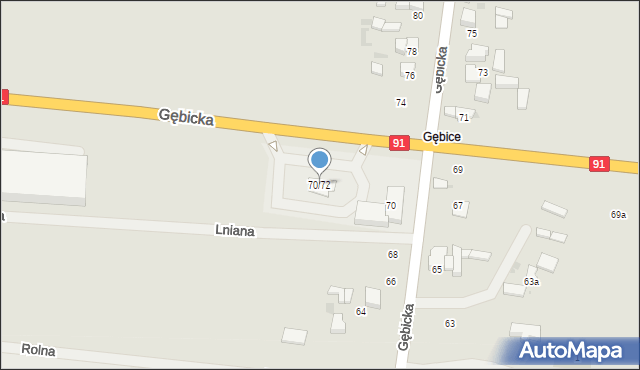 Ozorków, Gębicka, 70/72, mapa Ozorków