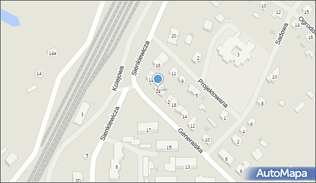 Pieniężno, Generalska, 24, mapa Pieniężno