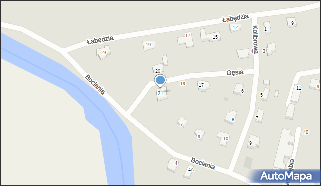 Piła, Gęsia, 21, mapa Piły