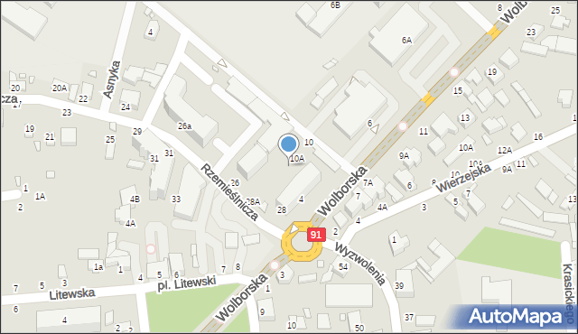 Piotrków Trybunalski, Geodezyjna, 10D, mapa Piotrków Trybunalski