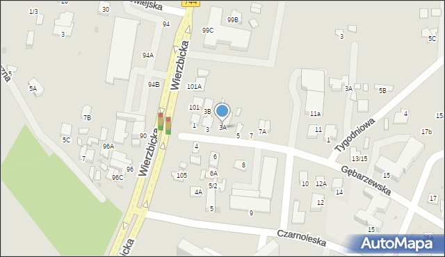 Radom, Gębarzewska, 3A, mapa Radomia