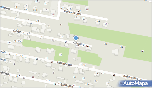 Skierniewice, Gerbery, 16, mapa Skierniewic