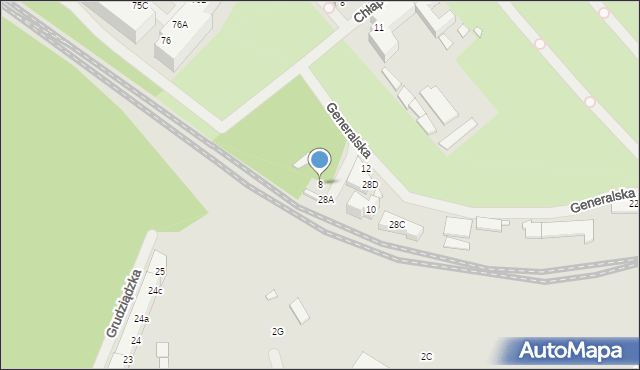 Szczecin, Generalska, 8, mapa Szczecina