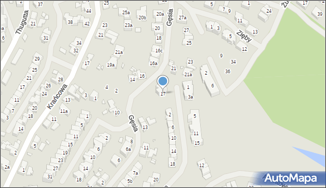 Szczecin, Gęsia, 17, mapa Szczecina