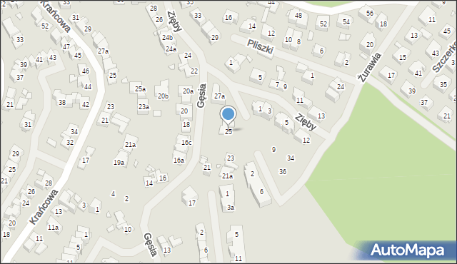 Szczecin, Gęsia, 25, mapa Szczecina