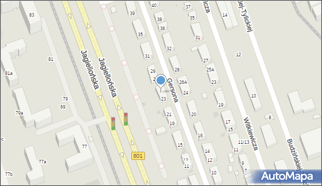 Warszawa, Gersona Wojciecha, 25, mapa Warszawy