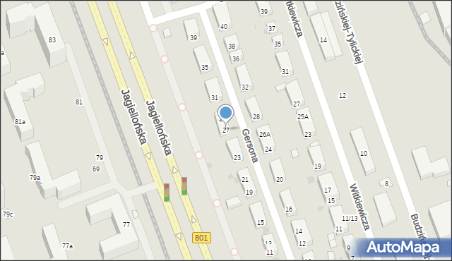 Warszawa, Gersona Wojciecha, 27, mapa Warszawy