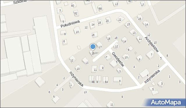 Wejherowo, Geodetów, 15, mapa Wejherowo