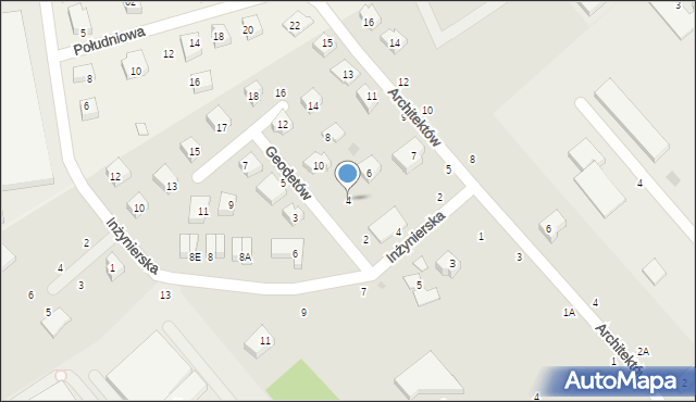 Wejherowo, Geodetów, 4, mapa Wejherowo