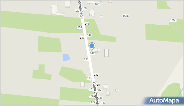 Zduńska Wola, Getta Żydowskiego, 144, mapa Zduńska Wola