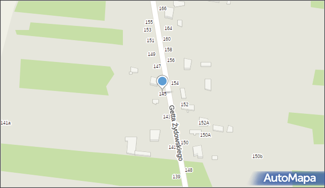 Zduńska Wola, Getta Żydowskiego, 145, mapa Zduńska Wola