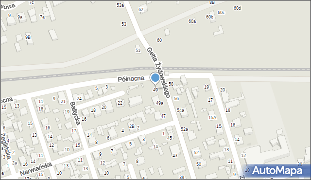 Zduńska Wola, Getta Żydowskiego, 49, mapa Zduńska Wola