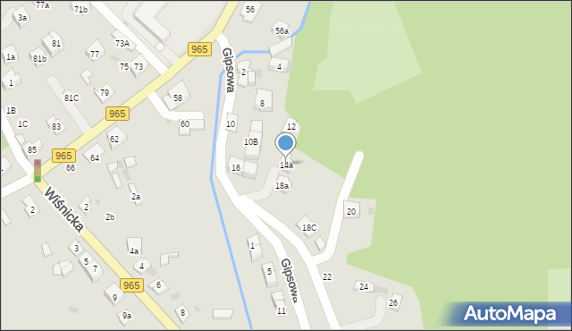 Bochnia, Gipsowa, 14a, mapa Bochni