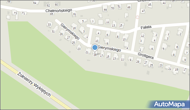 Chrzanów, Gierymskiego Aleksandra, 19, mapa Chrzanów