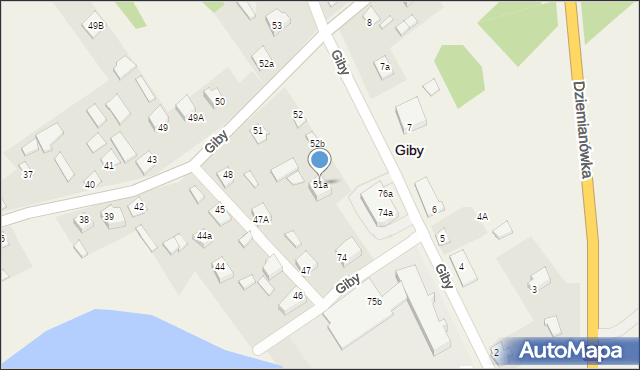 Giby, Giby, 51a, mapa Giby
