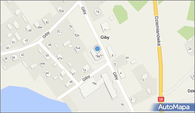 Giby, Giby, 74a, mapa Giby