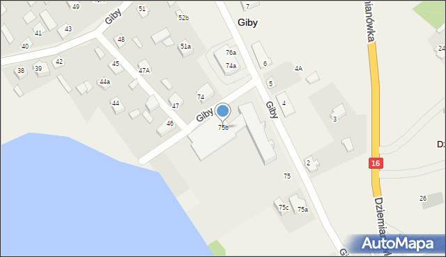 Giby, Giby, 75b, mapa Giby