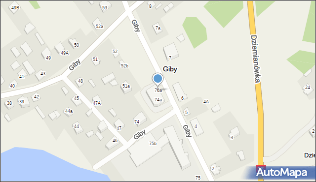 Giby, Giby, 76a, mapa Giby